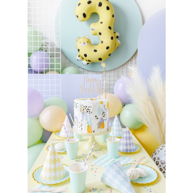Balon foliowy Party Deco 98 cm - Cyfra 3 Gepard