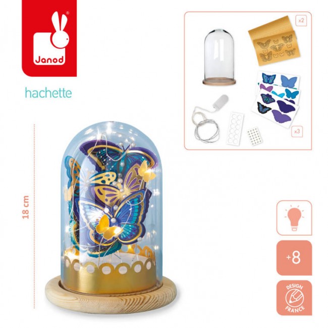 Zestaw kreatywny lampka Janod - Motyle 8+
