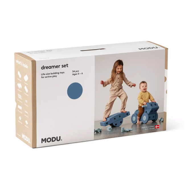 Kreatywne klocki rozwijające motorykę dużą Dreamer set MODU - niebieski 25w1