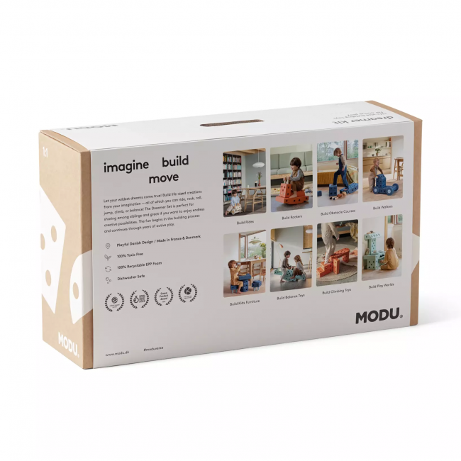 Kreatywne klocki rozwijające motorykę dużą Dreamer set MODU - niebieski 25w1