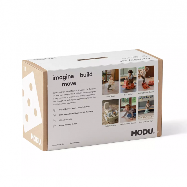 Kreatywne klocki rozwijające motorykę dużą Curiosity set MODU - niebieski 10w1