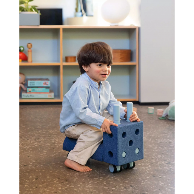 Kreatywne klocki rozwijające motorykę dużą Curiosity set MODU - niebieski 10w1