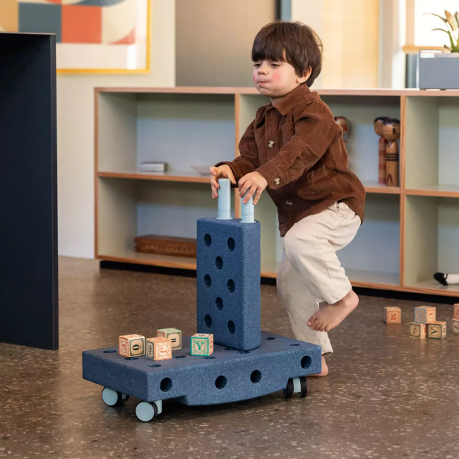 Kreatywne klocki rozwijające motorykę dużą Curiosity set MODU - niebieski 10w1