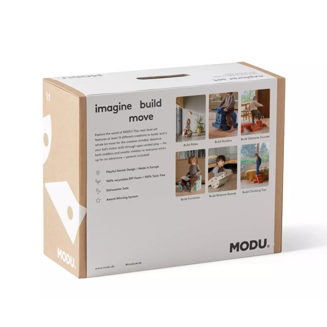 Kreatywne klocki rozwijające motorykę dużą Explorer set MODU - niebieski 15w1