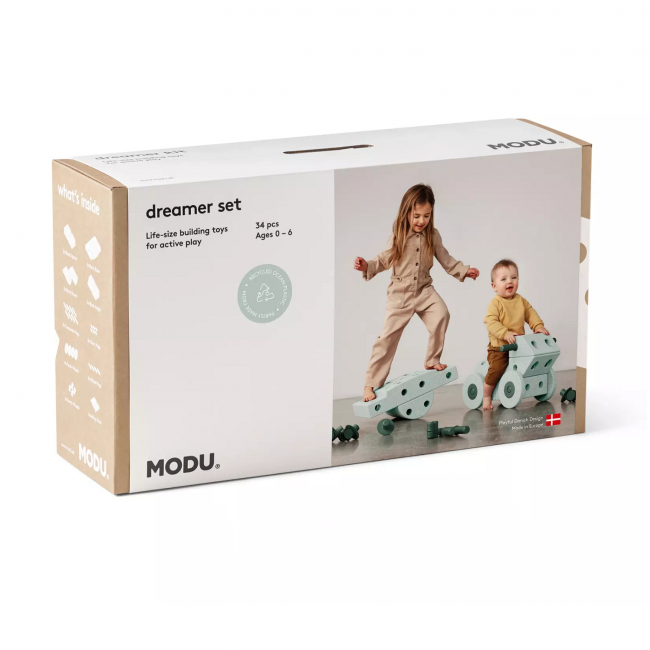 Kreatywne klocki rozwijające motorykę dużą Dreamer set MODU - miętowy 25w1