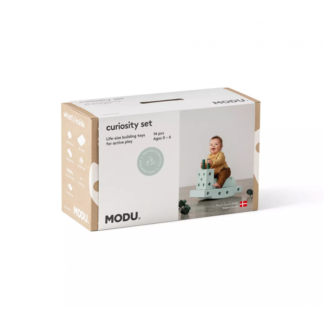 Kreatywne klocki rozwijające motorykę dużą Curiosity set MODU - miętowy 10w1