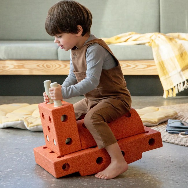 Kreatywne klocki rozwijające motorykę dużą Curiosity set MODU - niebieski 10w1