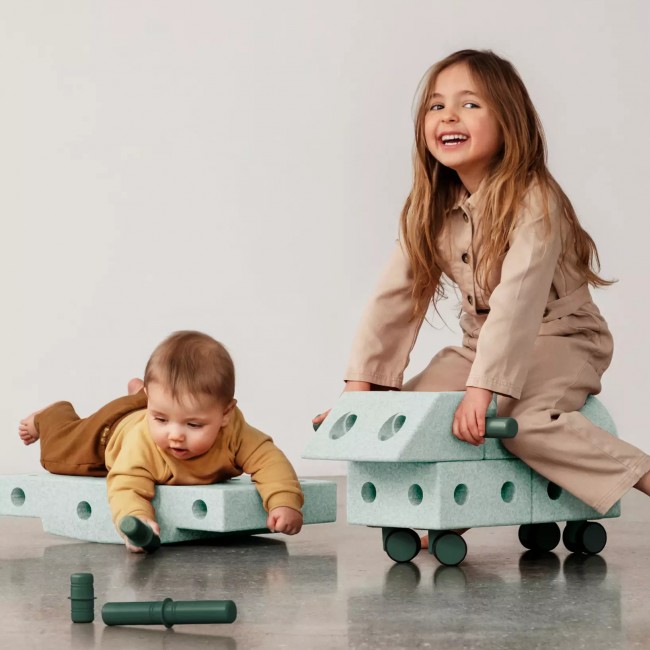 Kreatywne klocki rozwijające motorykę dużą Explorer set MODU - niebieski 15w1