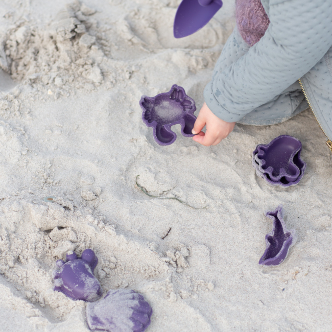 Silikonowe Foremki do piasku 4 szt. Scrunch - Granatowy