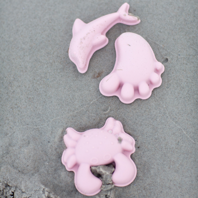 Silikonowe Foremki do piasku 4 szt. Scrunch - Purpurowy