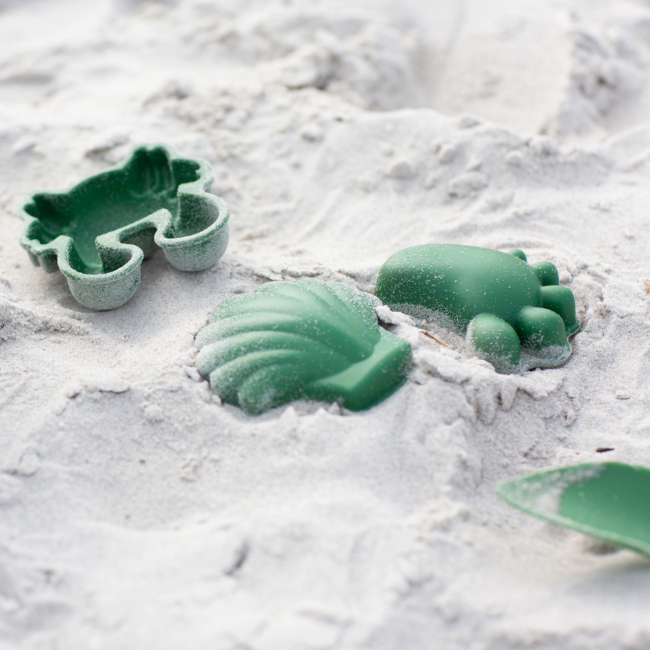 Silikonowe Foremki do piasku 4 szt. Scrunch - Wiśniowy