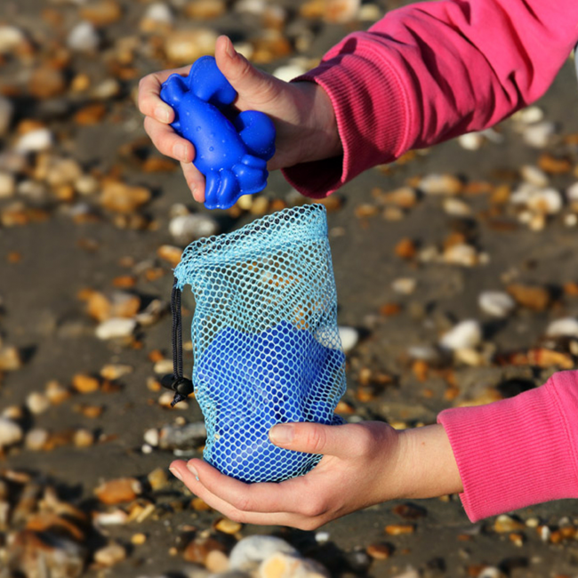 Silikonowe Foremki do piasku 4 szt. Scrunch - Pastelowy Żółty