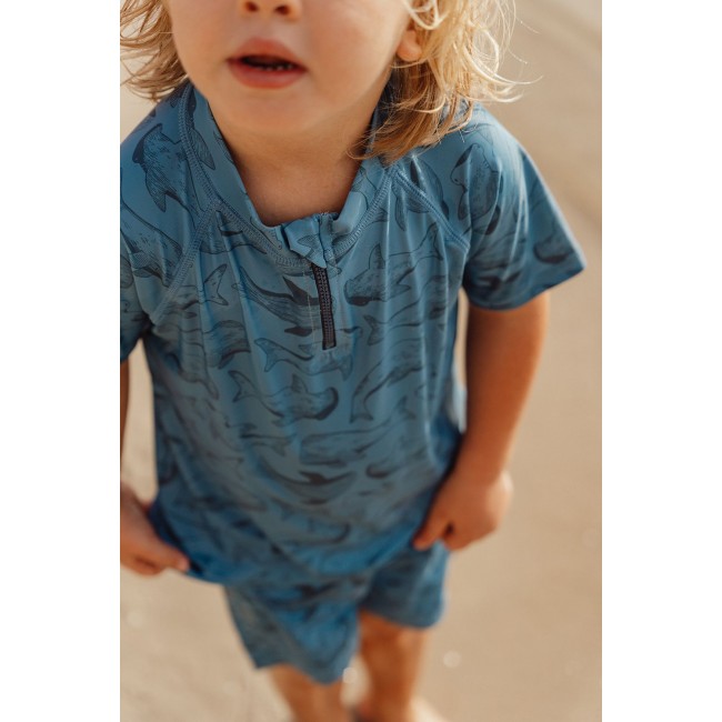 Koszulka do kąpieli 86/92 Little Dutch - Sea Life Blue