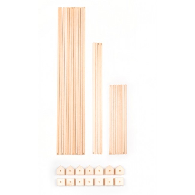 Drewniane klocki konstrukcyjne Maxi Trigonos Kernel Arbaro - 44 el.