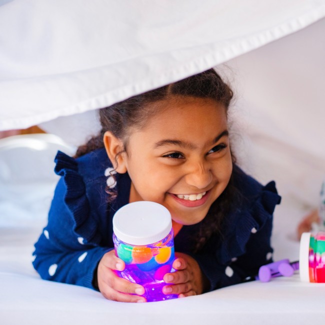 Kostki sensoryczne świecące w wodzie Lumi Glo Pals - fioletowe