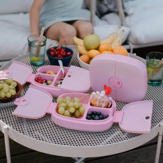 Szczelny lunch box z naklejkami Nuumi - Pink