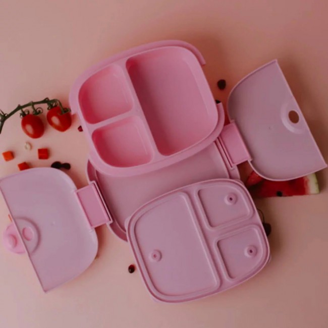 Szczelny lunch box z naklejkami Nuumi - Pink