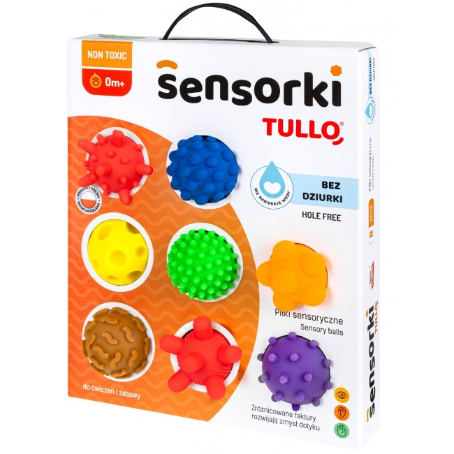 Piłeczki sensoryczne 8 szt Tullo - Sensorki Bez dziurki