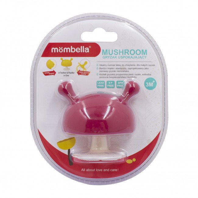 Gryzak Uspokajający Mombella - Mushroom Chimney Red
