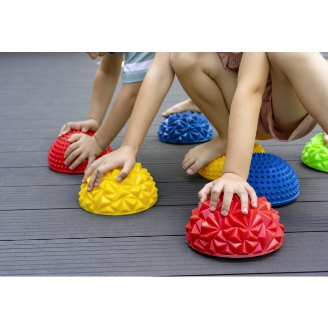 Półkula sensoryczna do masażu 2 szt Tullo - czerwona/niebieska