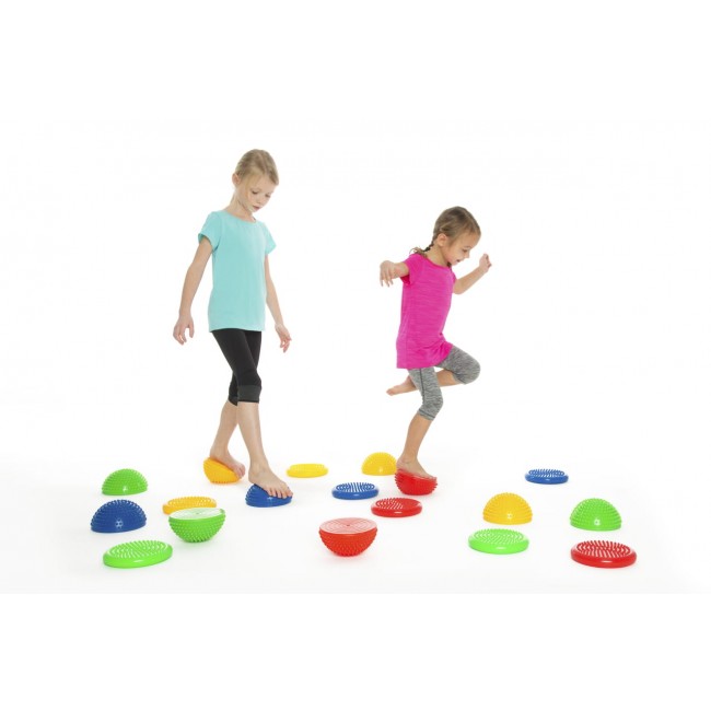 Półkula sensoryczna do masażu 2 szt Tullo - czerwona/niebieska