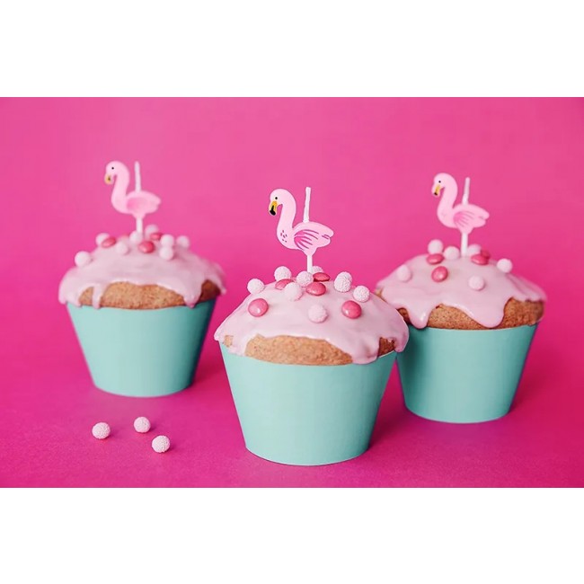 Świeczki urodzinowe Party Deco - flamingi