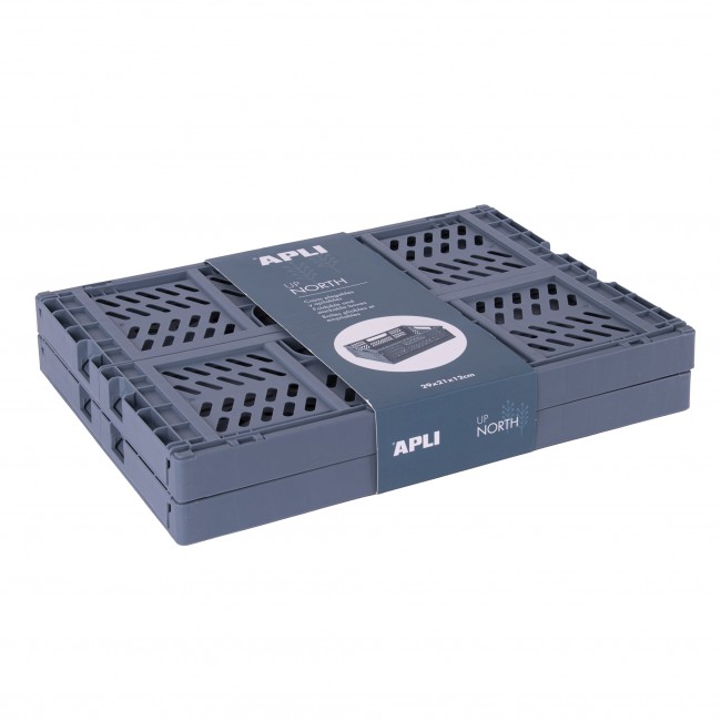 Zestaw składanych skrzynek Apli Kids M - Niebieski 2 szt.