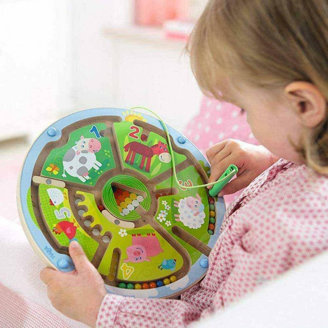 Gra labirynt magnetyczny HABA - Liczby