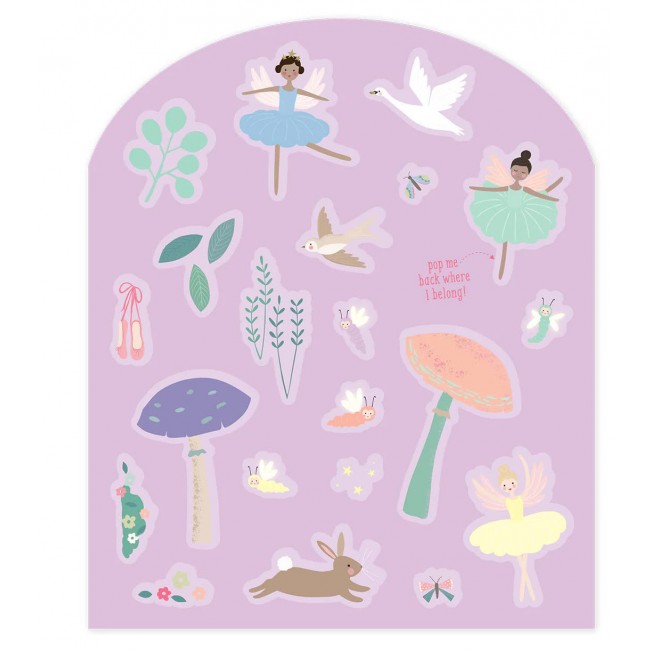 Zestaw naklejek wielokrotnego użytku Floss&Rock - Baletnice