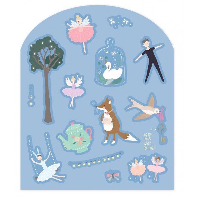 Zestaw naklejek wielokrotnego użytku Floss&Rock - Baletnice