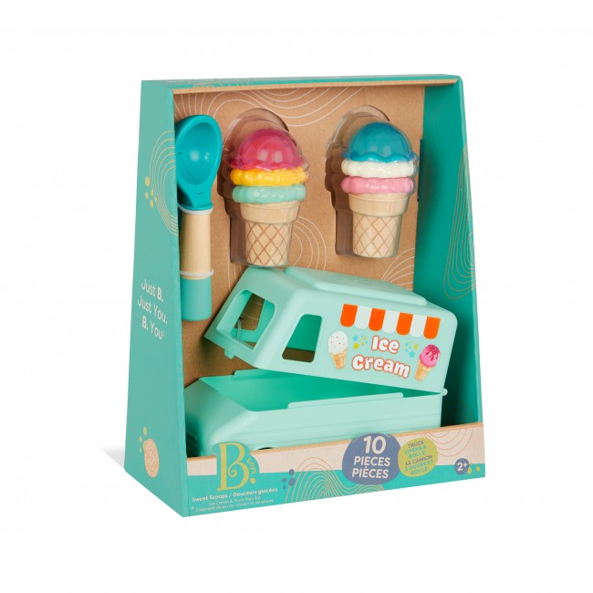 Lodziarnia na kółkach z magnetyczną łyżką do lodów B. Toys - Sweet Scoops