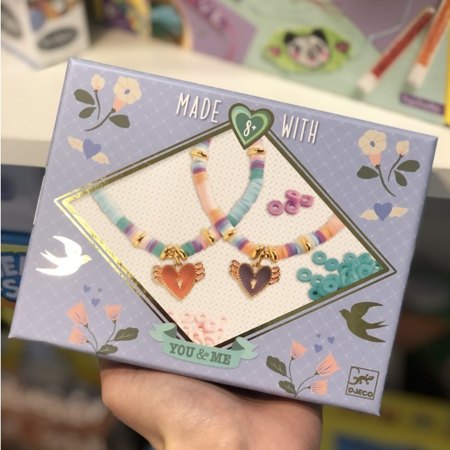 Zestaw do tworzenia bransoletek przyjaźni Djeco - Serca