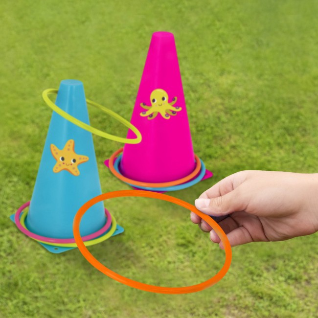 Zestaw do 2 gier na świeżym powietrzu B. Toys - Obręcze i jajka
