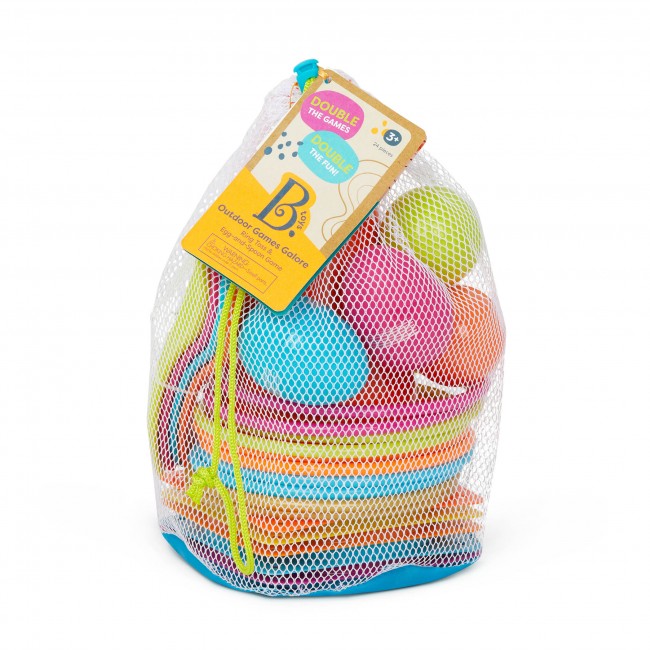 Zestaw do 2 gier na świeżym powietrzu B. Toys - Obręcze i jajka