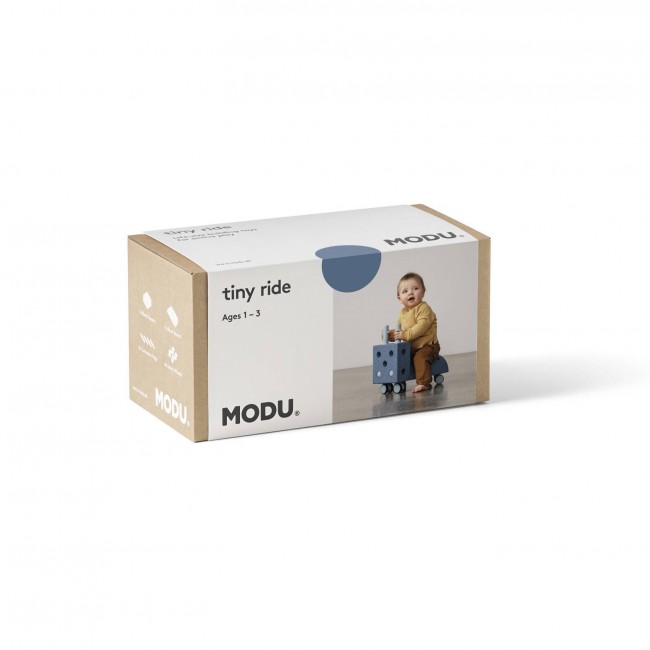 Kreatywne klocki rozwijające motorykę dużą Tiny Ride MODU - niebieski