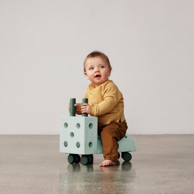 Kreatywne klocki rozwijające motorykę dużą Tiny Ride MODU -  miętowy