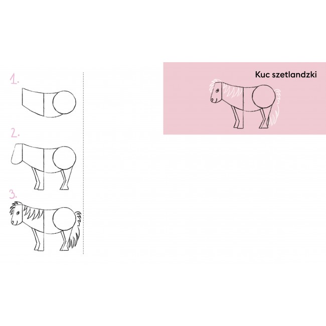 Książka "Umiem rysować konie, kucyki i jednorożce" Wydawnictwo Kropka