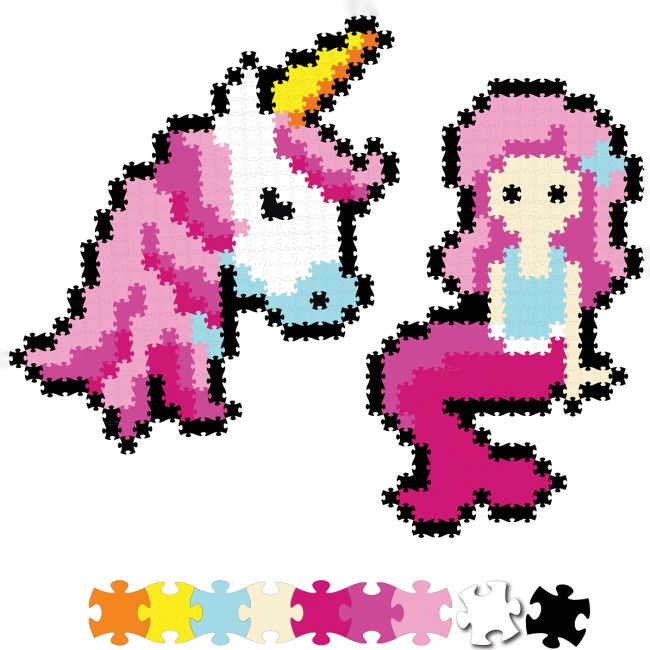 Puzzelki Pixelki Jixelz 700 elem. Fat Brain Toys - Bajkowi Przyjaciele