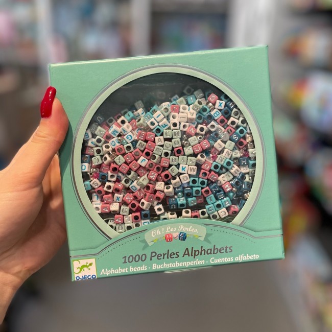 Zestaw do tworzenia biżuterii Djeco - Srebrne literki