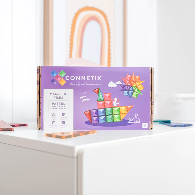 Klocki magnetyczne Connetix - Pastel Starter Pack 64 el.