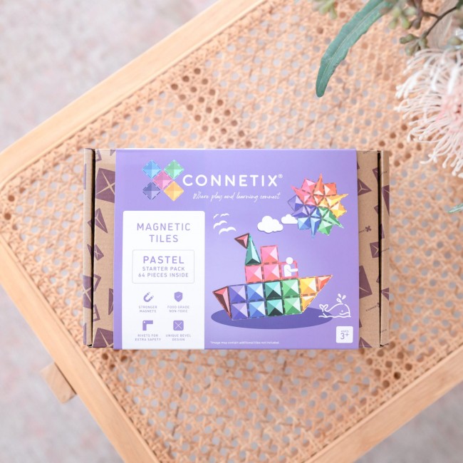 Klocki magnetyczne Connetix - Pastel Starter Pack 64 el.