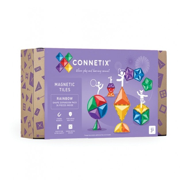 Klocki magnetyczne Connetix - Rainbow Shape Expansion Pack 36 el.