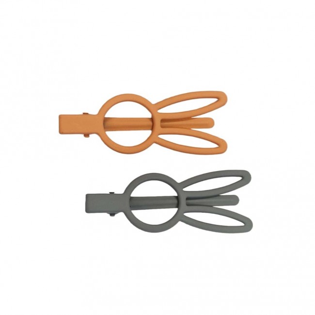 Spinki do włosów Cuty Clips Snails - Bunny Eyes Grey-Orange