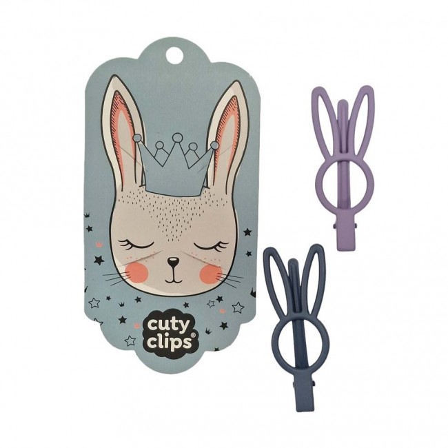 Spinki do włosów Cuty Clips Snails - Bunny Eyes Purple-Blue