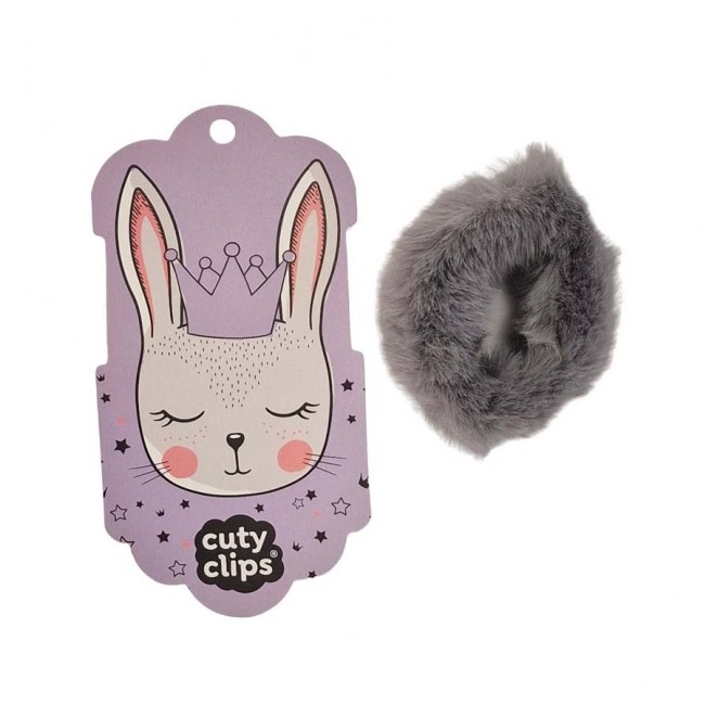 Gumka do włosów Cuty Clips Snails - Fluffy Bunny Grey