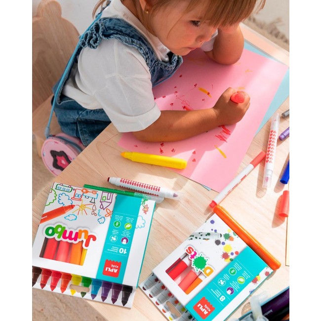 Kropkowe flamastry Apli Kids - 8 kolorów