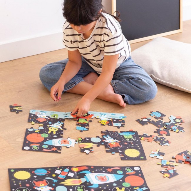 Puzzle świecące w ciemności Apli Kids - Kosmos 4+
