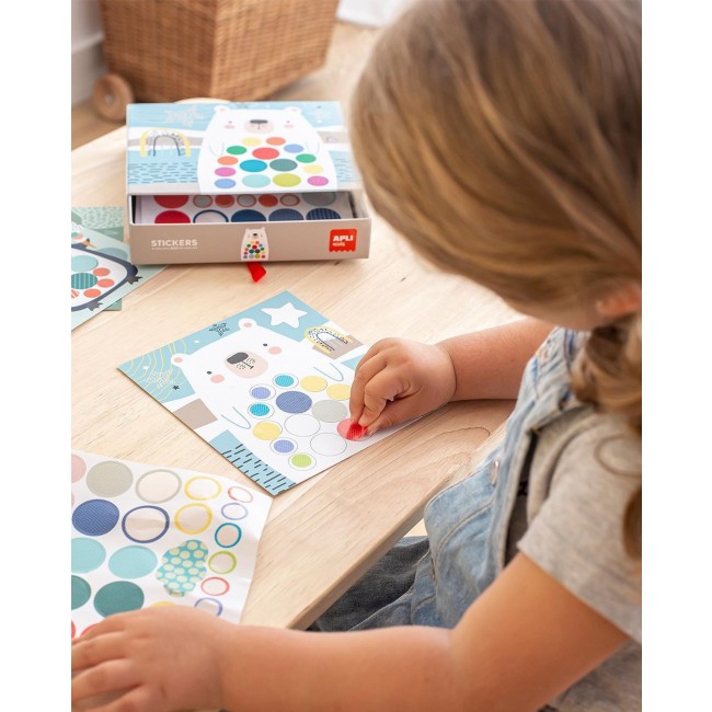 Zestaw z naklejkami Apli Kids - Miś