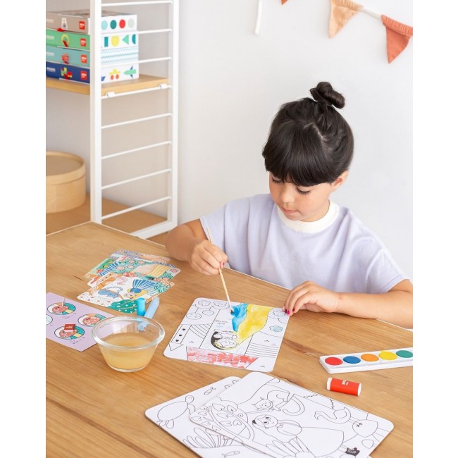 Zestaw artystyczny z akwarelami i magicznym markerem Apli Kids - Magic Art
