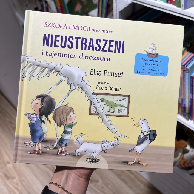 Książka "Szkoła emocji. Nieustraszeni i tajemnica dinozaura" t.4 Wydawnictwo Mamania